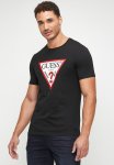 Guess Crew Neck Short Sleeve Original Logo Tee - Jet Black A996