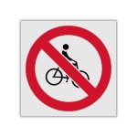 No Cycling Reflective Safety Sign PV07REF