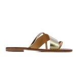 Criss Cross Strap Sandals -gold