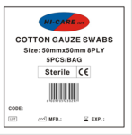Gauze Swabs Sterile - 50X50 5'S