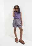 PoP Candy Frilled Top & Floral Short Set - Purple