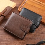 New Fashion Soft Pu Leather Wallet With Multiple Card Slots Business Casual Coin Purse Retro Large Capacity Pu Leather Horizonta