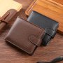 New Fashion Soft Pu Leather Wallet With Multiple Card Slots Business Casual Coin Purse Retro Large Capacity Pu Leather Horizontal Wallet