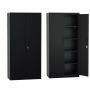 Steel Swing Door Inner Handle Filing Cabinet Storage Cupboard Locker - Black