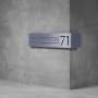 House Number & Mailbox D03 - 300H X 300D X 1000W / Rusted Steel / No