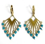 Art Deco Earrings With Turquoise