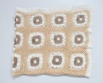 Beige White & Fawn Crochet Throw 125X150CM