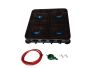 Black 4 Plate Gas Stove With Regulator Set