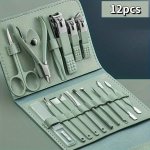 Stainless Steel Nail Grooming Kit - Professional Manicure & Pedicure Set With Portable Travel Case - Safe Precise & Durable Tool