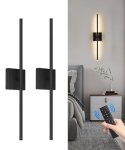 Casgal Battery Operated Wall Sconce Set Of 2 Dimmable Battery Wall Sconce With Remote Control 3000K-6500K LED Wireless Wall Ligh