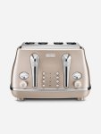 De'Longhi Delonghi Icona Metallics 4 Slice Toaster Beige