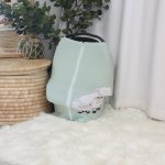 Car Seat Cover Sage Green Farm