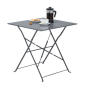 Naterial Flora Origami Steel Patio Table Dark Grey L70CMXW70CM Excluding Chairs