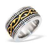 C1018-C15207 - Men's Stainless Steel Thick Chunky Band Ring - Size 12