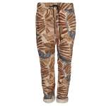 Multi Leaf Print Pants - Cream L xl