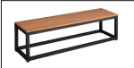 Awesome Bench With Mild Steel Frame: Wooden Decking Seat – BENCH03EP