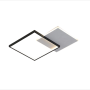 Modern Square LED Ceiling Light 50W Sand Black & White Flush Mount