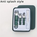 4PCS Nail Clipper Set With Storage Case - Stainless Steel Includes Glass Nail File & Precision Cutters For Thick Nails - Perfect
