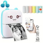 Portable Printer MINI Pocket Wireless Bt Thermal Printers For Smartphone Bt Inkless Printing Gift For Label Receipt Photo Notes