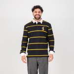 Queens College Yd Ls Rugby Jersey-black - 4XL
