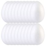 Operitacx 20PCS Foam Eggs 4 Inch White Craft Polystyrene Eggs Smooth For Spring Easter Halloween Christmas Holiday Crafts Making