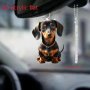 1pc 2D Acrylic Cute Dog Car Rearview Mirror Decorative Pendant Bag Keychain Pendant Home Decoration Pendant Holiday Decoration Pendant