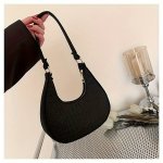 Chic Summer Stone Pattern Shoulder Bag For Women - Casual Underarm Handbag In Khaki Brown Magenta Green Black Lightweight With F