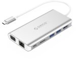 Orico Type-c 8IN1 Universal Docking Station - Silver