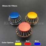 60MM Race Cone Air Filter - Blue Gold Red Silver Available - Red