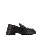 Pearly Leather Loafer -black