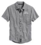 Men’s 1 Graphic Short Sleeve Casual Shirt – Gray