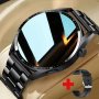 Men's Stainless Steel Strap Smart Watch With Wireless Call Call And Message Reminder Exercise Sports Smartwatch