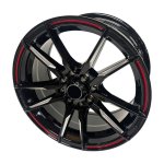 15" Zoom 5056 4 100 & 4 108 Black With Red Outline Alloy Wheels - Autostyle Motorsport South Africa