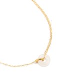 Waterproof Gold Plated Stainless Steel Acrylic Doughnut Pendant Necklace