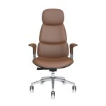 Luxury High-back Leather Executive Office Chair With Wingback Design