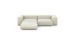 Three Module Chaise Sofa - Linen - Platinum - 272CM X 199CM