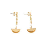Goldair Gold Wave Pearl Drop Earrings - Gold