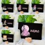 1PC Personalized Girl Makeup Bag Travel Organizer Pouch Muslim Girls Gifts Custom Name Zipper Pouches Cosmetic Bags