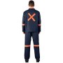 CONTI Vintage 100% Cotton Denim Suit - Reflective Arms Legs & Back - Orange Tape