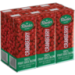 Rhodes Quality Cranberry 100% Fruit Juice Blend 6 X 200ML