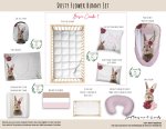 Cot Duvet Bedding Dusty Flower Bunny Set