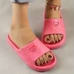 Women's Cute Bear Pattern Slides Casual Open Toe Soft Sole Shoes Lightweight Slip On Beach Slides