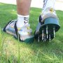 1 Pair Garden Pine Shoes 4.2CM Grass Pegs Shoes Lawn Inflatable Pine Shoes Self Leveling Epoxy Garden Tools