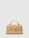 Liana Lock Detail Top Handle Bag - 0 Nude