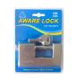 Aware - Insurance Padlock - Brass Mechanism Hardend Steel Body - 100MM