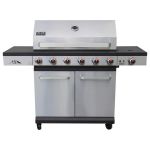 Alva - SIERRA-6 Burner Bbq With Side Burner Stainless Steel Black