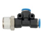 AirCraft Pu Hose Fitting Tee 6X6MM X 3 8"M