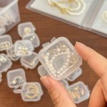 10 20 30 40PCS Portable Transparent Plastic Jewelry Storage Boxes