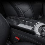 Carbon Fiber Center Console Armrest Box Protector Cover Armrest Panel Trim Interior Accessories Compatible With Mercedes Benz G-