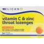 Clicks Vitamin C & Zinc Lozenges Orange 24S